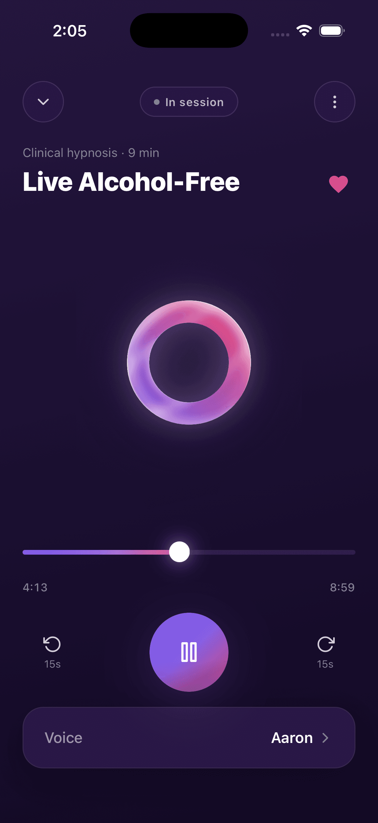 Listening screen